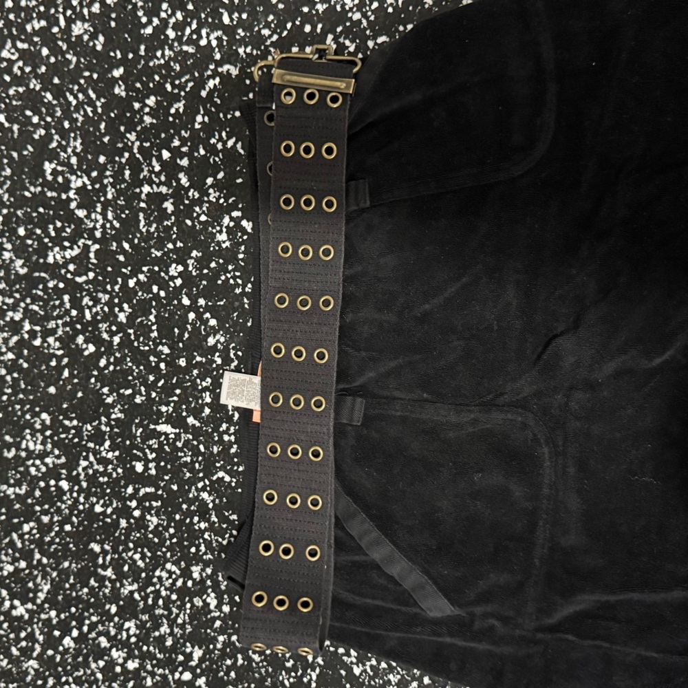 Juicy Couture Black Mini Skirt with Gold Accents